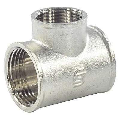 Тройник SantechSystems лат перех Ду25х20х25 м/м никель