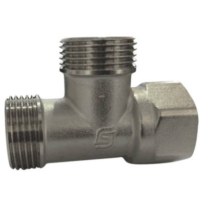 Тройник SantechSystems лат Ду15 р/р/м никель