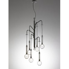 Люстра Selene Illuminazione Ampolla black/clear