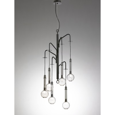 Люстра Selene Illuminazione Ampolla black/clear