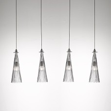 Подвесной светильник Selene Illuminazione Costa Rica 4 nickel/clear