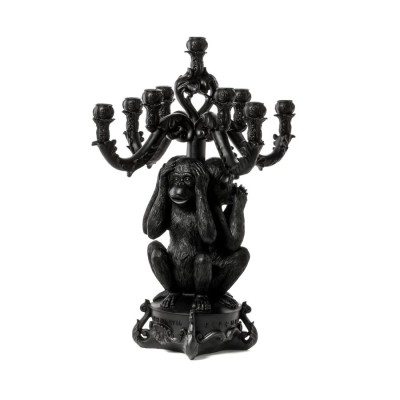 Канделябр Seletti Giant Burlesque 3 Monkeys Black