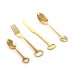 Набор столовых приборов Seletti Keytlery Gold set of 6