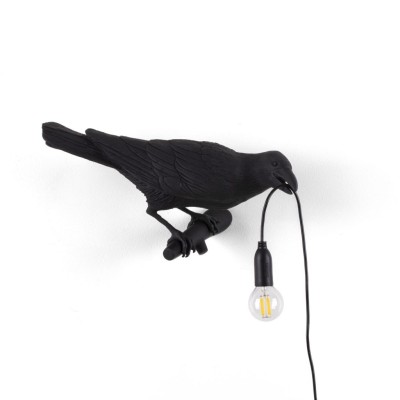 Настенный светильник Seletti Bird Looking Right Black Outdoor