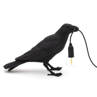 Настольная лампа Seletti Bird Waiting Black Outdoor
