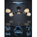 Люстра на штанге Seven Fires Inesh SF3368/4C-BK-FGD-AM