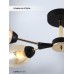 Люстра на штанге Seven Fires Inesh SF3368/4C-BK-FGD-AM