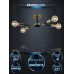 Люстра на штанге Seven Fires Evlina SF3370/4C-GD-BK