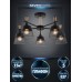 Люстра на штанге Seven Fires Olban SF3389/5C-BK-WD