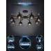 Люстра на штанге Seven Fires Olban SF3389/8C-BK-WD