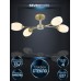 Люстра на штанге Seven Fires Bergin SF3369/4C-GD-CR-WT