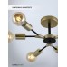 Люстра на штанге Seven Fires Evlina SF3370/6C-GD-BK