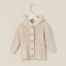 Кардиган вязаный с капюшоном SL Home, р.80-86 см, молочный