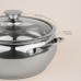 Кастрюля SL Home «Олла», 5.2 л, d=24 см, h=11.5 см, с крышкой, капсульное дно, индукция, нержавеющая сталь