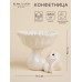Конфетница SL Home «Лесные кролики», 19×17.5×15 см, керамика, белая