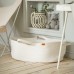 Корзина для хранения SL Home, плетёная, ручной работы, 70×40×24 см, белая