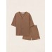 Костюм домашний женский (рубашка и шорты) SL HOME р. XL, кофейный