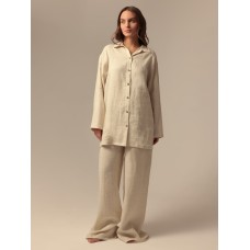 Костюм женский домашний (рубашка и брюки) SL HOME р. XL, молочный