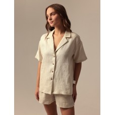 Костюм женский домашний (рубашка и шорты) SL HOME р. XL, молочный