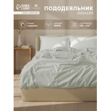 Пододеяльник 300ТС SL Home Percale 200×220 см, олива, 100% хлопок