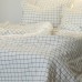 Простыня SL Home Cotton 245*260 см, цв.белый/серый, 100% жатый хлопок