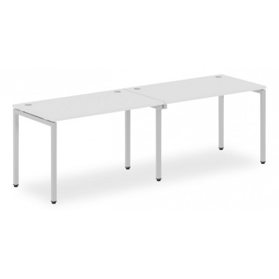  Стол 2-х местный XWST 2470 Белый/Алюминий 2400х700х750