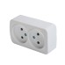 Розетка накладная 2-местная Stekker Basic PST10-502-20 50075
