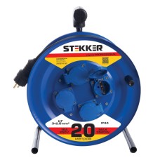 Удлинитель на металлической катушке 4-местный Stekker PRF02-41-20 20м 39784