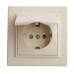 Розетка 1-местная с крышкой Stekker PST16-9012-02 с защитной шторкой 39238