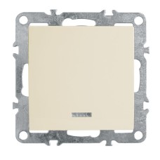 Выключатель одноклавишный Stekker Эрна с подсветкой слоновая кость PSW10-9101-02 39320