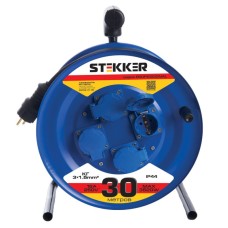 Удлинитель на металлической катушке 4-местный Stekker PRF02-31-30 30м 39786