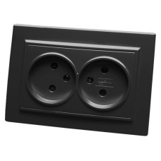 Розетка 2-местная Stekker PST10-9013-03 с защитной шторкой 39478