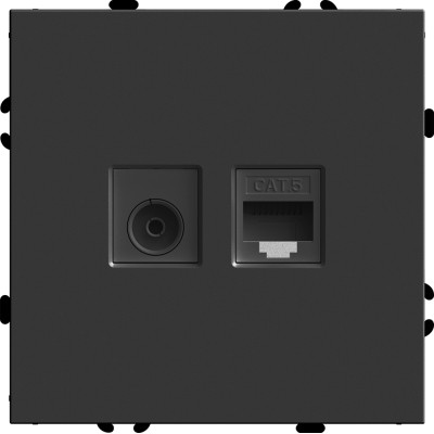 Розетка TV + компьютерная RJ-45 Stekker RST00-5106-05 Эмили 49846