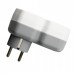  Разветвитель сетевой на 1 выход с/з STEKKER 250В, 16А, USB A+ Type C, 2,4А, PD, белый/серый, ADP16-16-20