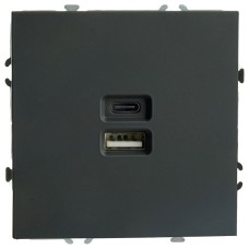 Розетка 2хUSB type A и C без рамки Stekker Эмили 49853