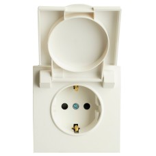 Розетка без заземления и со шторкой, без рамки с крышкой Stekker RST16-5112-01 49881