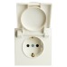 Розетка без заземления и со шторкой, без рамки с крышкой Stekker RST16-5112-01 49881