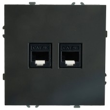 Розетка двойная Ethernet RJ-45 без рамки Stekker Эмили 49848