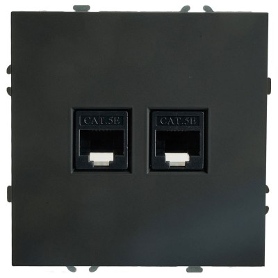 Розетка двойная Ethernet RJ-45 без рамки Stekker Эмили 49848