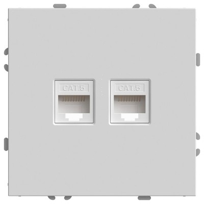 Розетка двойная Ethernet RJ-45 без рамки Stekker Эмили 49874