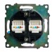 Розетка двойная Ethernet RJ-45 без рамки Stekker Катрин 50007