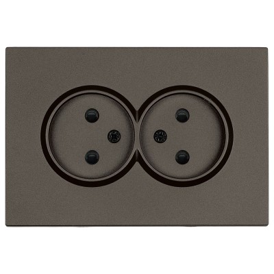 Розетка двойная без заземления и со шторкой Stekker Эмили 49929