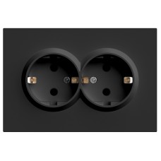 Розетка двойная без заземления и со шторкой, без рамки Stekker RST16-5114-05 49856