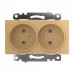 Розетка двойная без заземления и со шторкой, без рамки Stekker Катрин 49225
