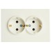 Розетка двойная с заземлением и со шторкой Stekker Эмили 49882