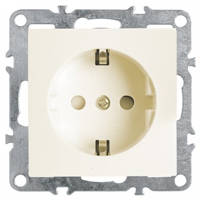 Розетка с заземлением и со шторками, без рамки Stekker PST16-9110 39328