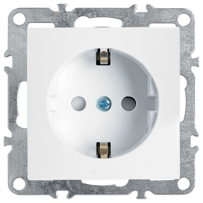 Розетка с заземлением и со шторкой, без рамки Stekker Эрна 39317