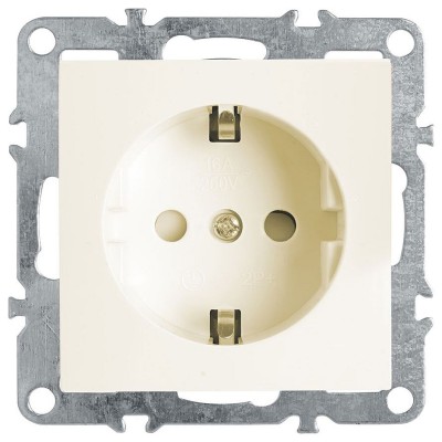 Розетка с заземлением и со шторкой, без рамки Stekker Эрна 39328