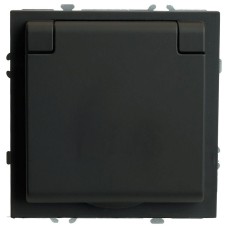 Розетка с заземлением и со шторкой, с крышкой Stekker Эмили 49855