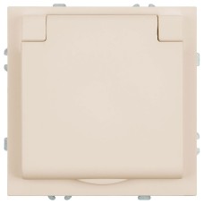 Розетка с заземлением и со шторкой, с крышкой Stekker Эмили 49907